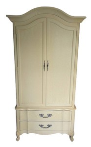 MB - Vintage Painted Armoire - White Furniture Fine Furniture