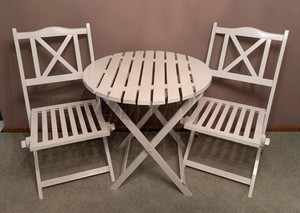 DR - Bistro Table & 2 Folding Chairs Set