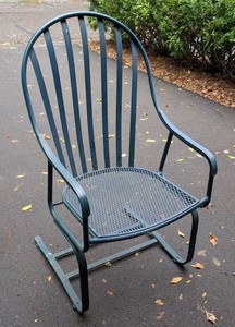 G - Patio Chair - Green Metal Outdoor Chair