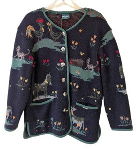 UB - Vintage Geiger Cottagecore Wool Cardigan - Size 40