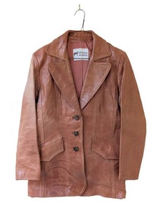 UB - Leather Jacket - Vintage Sheep Mates Brown Leather Size 14
