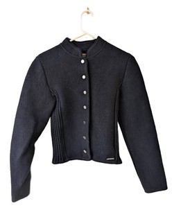 UB - Vintage Womens Cardigan - Geiger Black Cropped Sweater Size 40