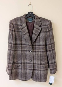 UB - Womens Jacket - New Ralph Lauren Plaid Blazer Size 14 11C853236