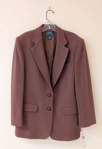 UB - NWT Vintage Womens Jacket - New Lauren Ralph Lauren Brown Size 14