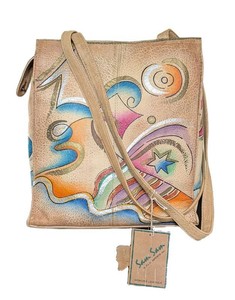 UL - Leather Purse - San San Genuine Leather Abstract Tote