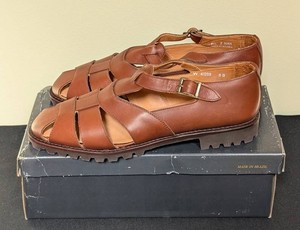 UL - Vintage Leather Fisherman Style Sandals - Ralph Lauren Brown Pair Size 8