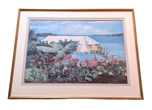 UB - Framed Art Print - Winslow Homer Coastal Landscape 27 X 35 in