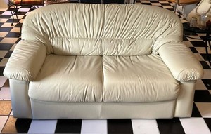 LR - Leather Loveseat - Natuzzi Italian-Made Sofa