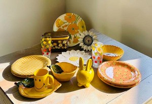 K - Vintage Tableware & Flower Clock Mixed Lot