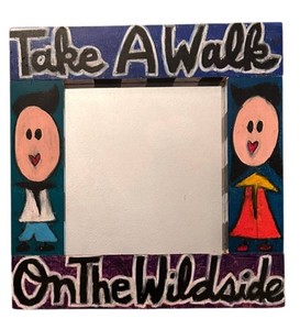 LR - Hand-Painted Wall Mirror - Take a Walk on the Wild Side