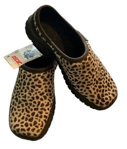 LR - Clogs - Oscar Sport Leopard Print Slip-On Pair Size 39
