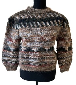 UC2 - Vintage Hand-Knit Sweater - Lauren Hansen Multicolor Wool Blend Size M