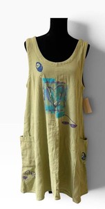 UC2 - Vintage Art Wear Sleeveless Dress - Ragged Anns Abstract Textile Art