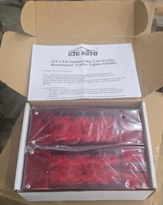 submersible low profile rectangular trailer lights for boat trailers