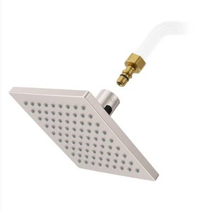 Pfister Universal 1-Spray Patterns 6 in. Square Wall Mount Fixed Shower Head with QuickConnect in Spot Defense Brushed Nickel