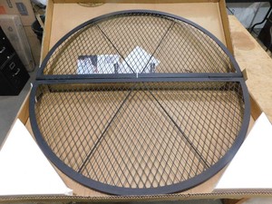 Garvee 36 in. Foldable Round Cooking Grate for Fire Pit, Cross-Marks Campfire Grill Grate with Handle