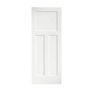 eightdoors 30 in. x 80 in. x 1-38 in. Shaker White Primed T-Shape 3-Panel Solid Core Wood Interior Slab Door
