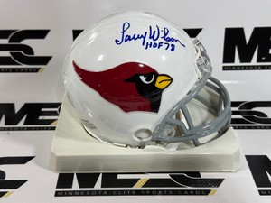 Larry Wilson Autograph w HOF Insctiption Arizona Cardinals Mini Football Helmet