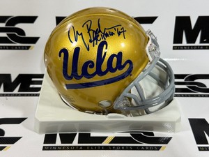Gary Beban Autograph w Heisman Inscription UCLA Mini Football Helmet