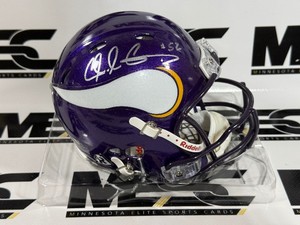 Chad Greenway Autograph Minnesota Vikings Mini Football Helmet