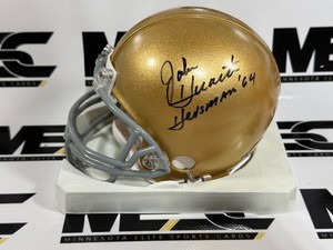 John Huarte Autograph Notre Dame Mini Football Helmet