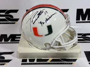 Gino Torretta Autograph University of Miami Mini Football Helmet