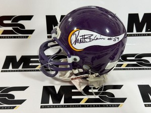 Matt Blair Autograph Minnesota Vikings Mini Football Helmet