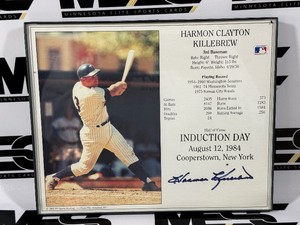 Harmon Killebrew Autograph Baseball Hall of Fame Induction Day Card - Minnesota Twins