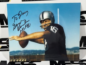 George Blanda Autograph Football Photo