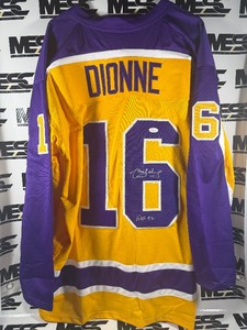 Marcel Dionne Autograph w JSA Authenticity Los Angeles Kings Hockey Jersey Size XL