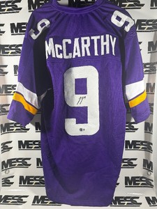 JJ McCarthy Autograph w Beckett Authenticity Minnesota Vikings Football Jersey Size XL