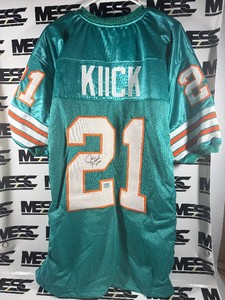 Jim Kiick Autograph w Authenticity Miami Dolphins Football Jersey