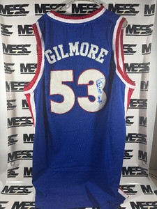 Artis Gilmore Autograph Kentucky 1974-75 Mitchell and Ness Hardwood Classics Basketball Jersey Size 58