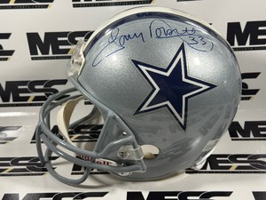 Tony Dorsett  Bob Lilly  Mel Renfro Autograph Dallas Cowboys Full Sized Riddell Replica Football Helmet