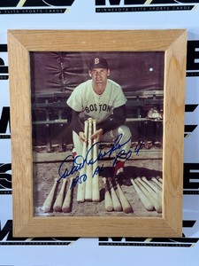 Walt Dropko Autograph w 1950 ROY Inscription Baseball Photo