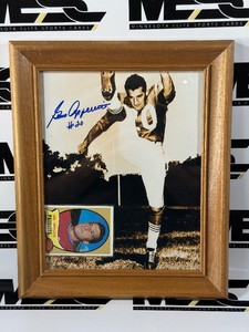 Gino Capelletti Autograph Football Photo w 1970 Topps Card