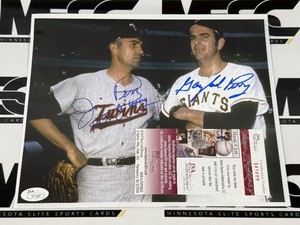 Jim Perry and Gaylord Perry Autograph Photo w JSA Authentication