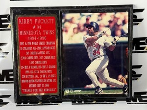 Kirby Puckett Minnesota Twins Baseball Plaque