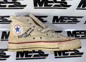 Marques Haynes Game-Worn 2x Autographed Converse All-Star Basketball Shoe w Heritage  JSA LOA