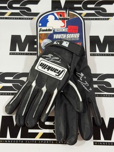 Ben Revere 2x Autographed Franklin Baseball Batting Gloves - Minnesota Twins