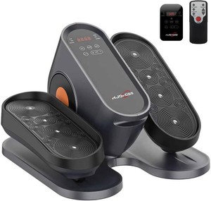 $130 HJDFGSS Under Desk Elliptical Machine, Electric Leg Exerciser While Sitting for Seniors with Remote Control, Whisper Quiet Motorized Seated Pedal Exerciser for No Assembly Required