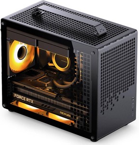 JONSBOJONSPLUS Z20 Black Micro-ATX Mini Tower PC Case,with Detachable Carrying Handle, Mini Size, High-Performance Hardware Compatible, Support 240AIO, H160mm Cooler, Black