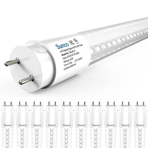 Sunco 10 Pack 4 Foot T8 LED Tube Light Bulbs, 5000K, 20W, Hybrid AB