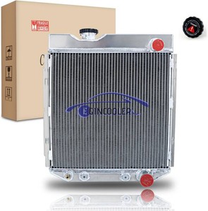 $214 4 Row Radiator for 1960-1966 Ford Comet Falcon Ranchero Mustang 260 289 V8 AT MT 60-66 61 62 63 64 65 All AA5052 Aluminum Radiators Radiador para Ford, 4 Core Radiator