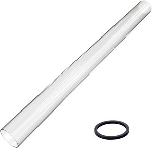 Patio Heater Glass Tube Replacement, 49.5 x 4 Replacement Parts with Ring, Outdoor Replacement Parts for 4-Sided Pyramid Heater, Glass Tube Model for GSH, BFC, HLDS01, WH-H90