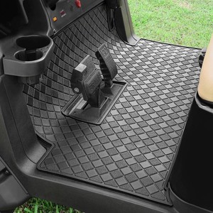 Golf Cart Floor Liner Mat 8mm Thick Rubber Full Coverage Fit for Club Car Precedent 2004-2025  Onward & Tempo 2017-2025  Villager & V4L 2019-2025 Carts Upgraded Non-Slip Mats Replacement