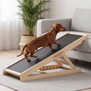 Dog Ramp for Bed Couch Car, 39.4 Long Wooden Steps for Small Pets