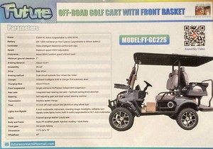 Future Off Road 4 Seat 60v Deluxe Golf Cart (Green color)
