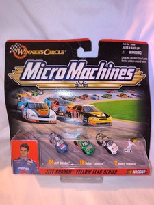Vintage Micro Machines Jeff Gordon Yellow Flag Series NASCAR Die-Cast Set