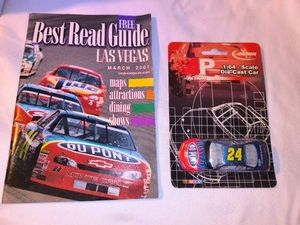 Jeff Gordons Iconic #24 Dupont NASCAR Chevrolet and Vintage Best Read Guide Las Vegas Magazine